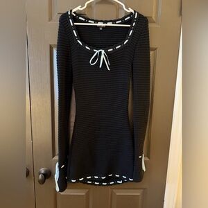 For love and lemons black long sleeve dress